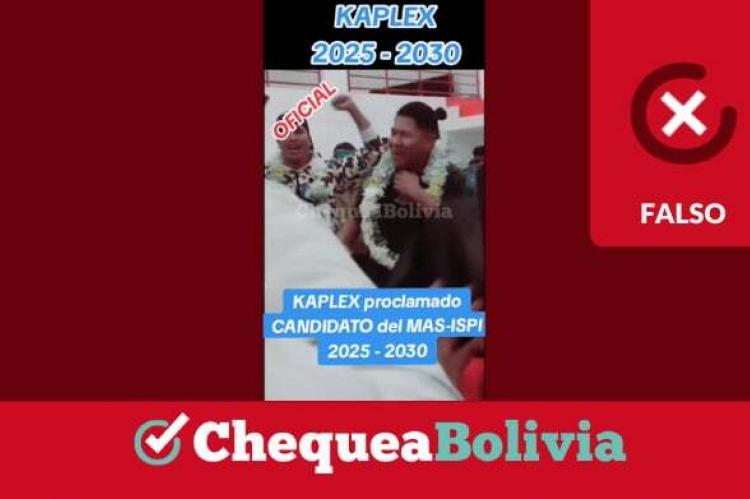 Portada del video que difunde desinformación sobre el influencer boliviano Kapléx.