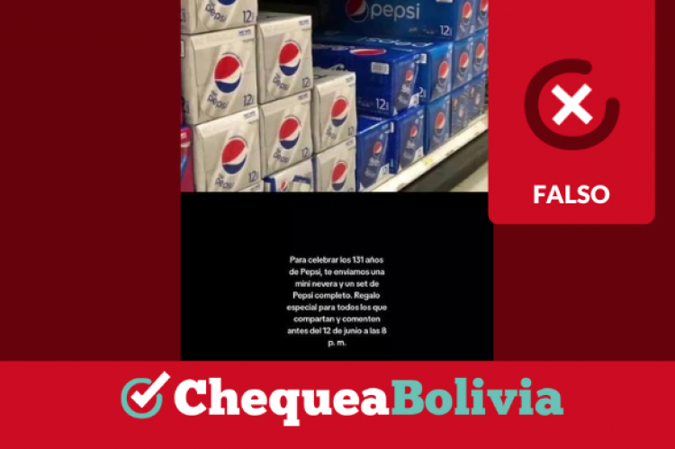 Captura del video viral que difunde desinformación sobre Pepsi.