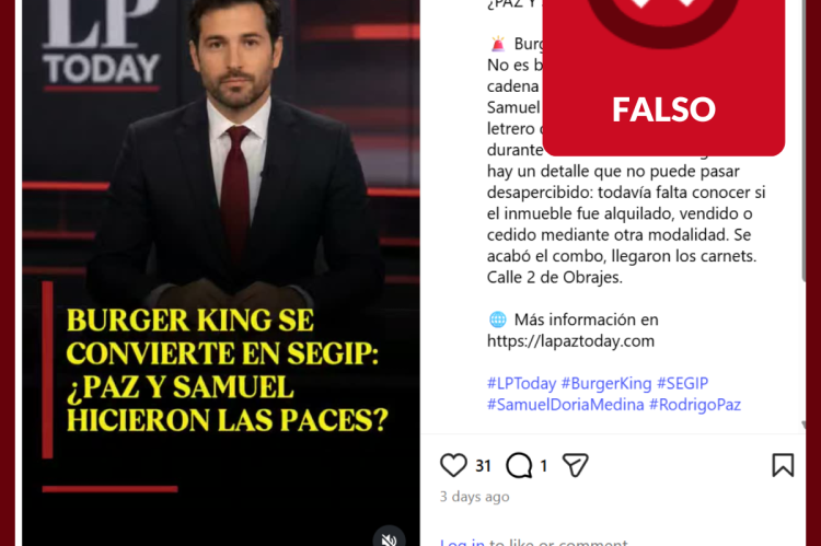 Una captura de la información falsa que circula en las redes sociales. 