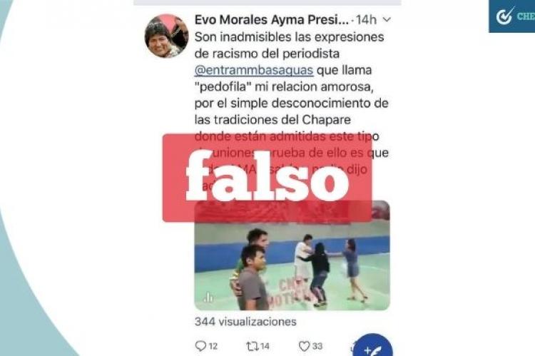 Presunto tuit de Evo Morales