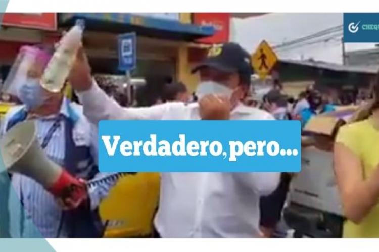 Captura del video de Ecuador que se comparte por Facebook en Bolivia. 