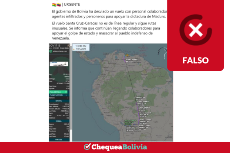 Una captura de la información falsa que circula en las redes sociales. 