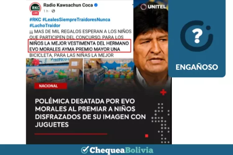 Una captura de la información engañosa que circula en las redes sociales. 