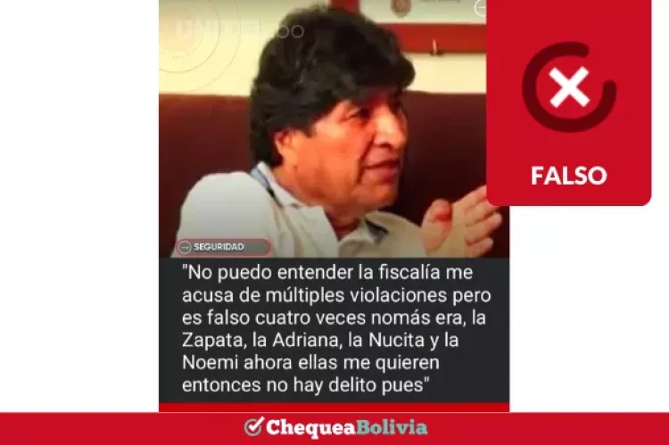 La captura de la publicación falsa que circula en redes sociales. 