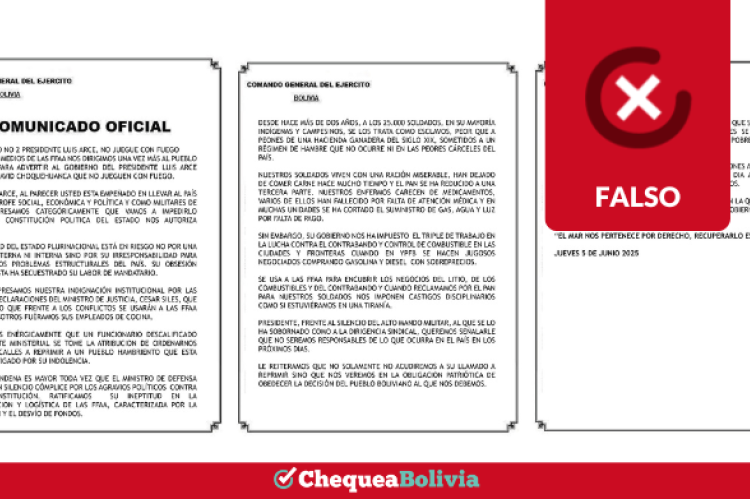 Una captura de la información falsa que circula en las redes sociales. 