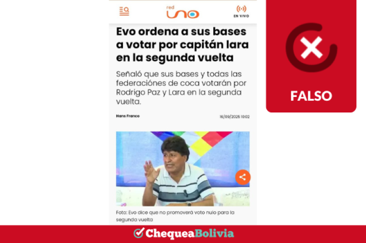 Una captura de la información falsa que circula en las redes sociales. 