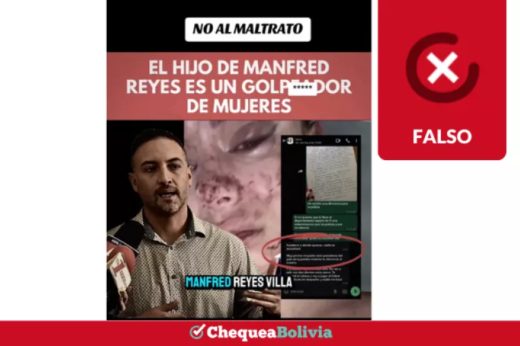 Captura de uno de los videos que difunde información falsa sobre Manfred Reyes Villa Avilés.