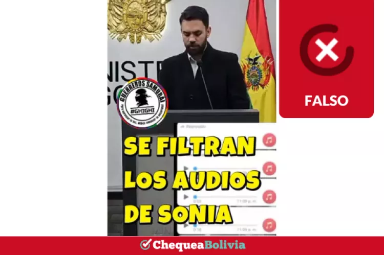 Portada del contenido que presenta un audio falso atribuido a Del Castillo.