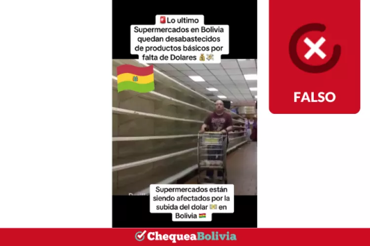 Portada del video que difunde falsamente un video sobre Bolivia que en realidad pertenece a Venezuela.