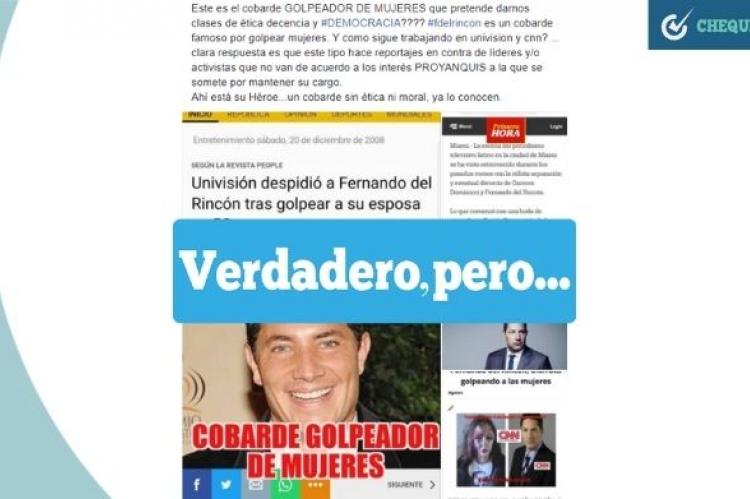 Capturas de presuntos medios de comunicación sobre Del Rincón