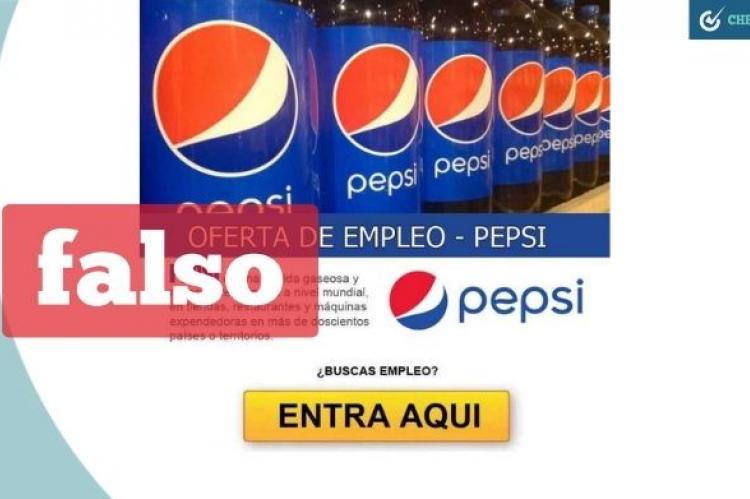 Presunta oferta laboral de Pepsi 