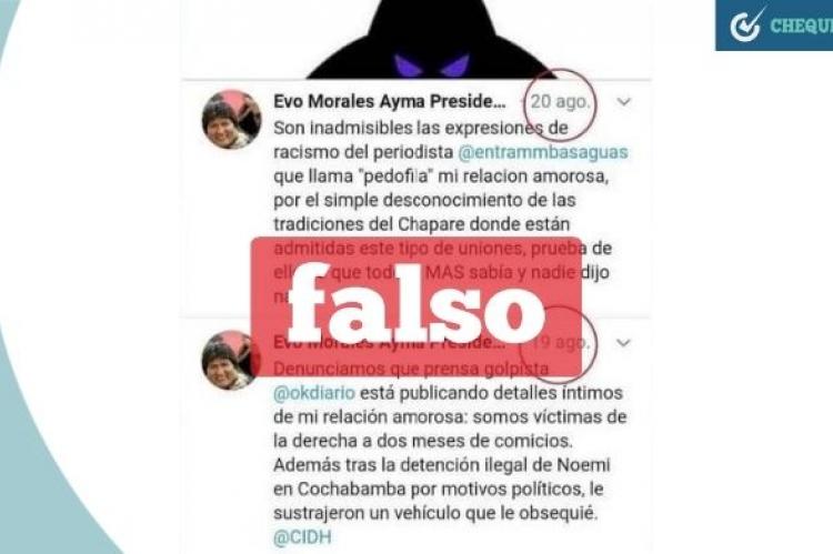  Presuntos tuits de Evo Morales. 