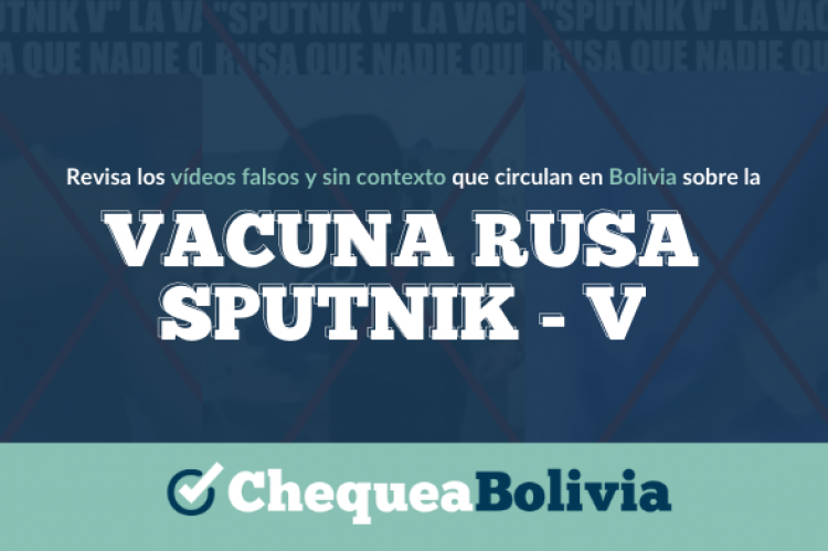 Imagen de apoyo sobre la publicación que comparte videos falsos sobre la Sputnik V en Facebook.