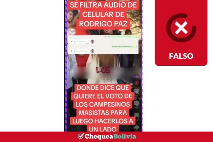 Supuestos audios del celular de Rodrigo Paz