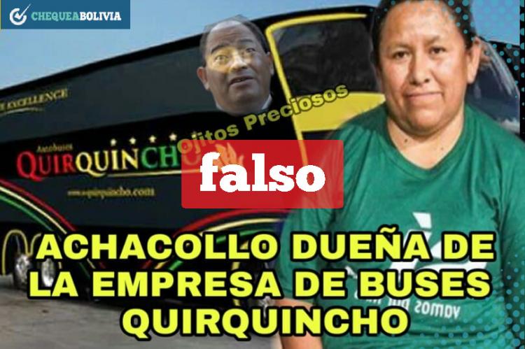 ChequeaBolivia entrevistó a René Cáceres, el gerente propietario de la empresa de buses Quirquincho quien negó cualquier nexo entre Achacollo y su empresa. 