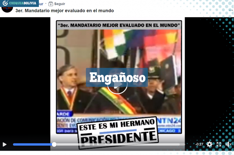 La captura del video que circula en Facebook. 