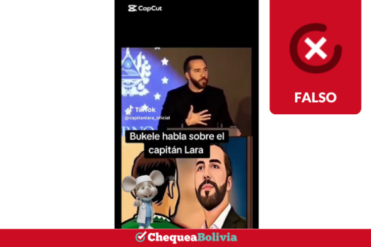 Este video de Nayib Bukele que habla de manera positiva de Edman Lara es falso