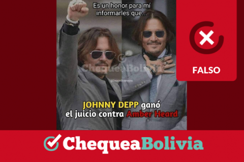 Imagen con información falsa entre Johnny Depp y Hamber Head.