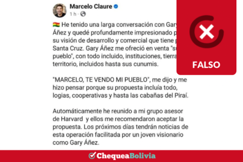 Captura de la desinformación que circula en redes sociales.