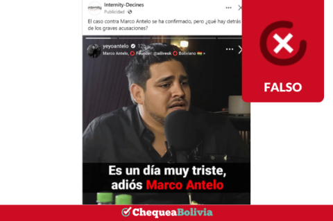 Una captura de la información falsa que circula en redes sociales.