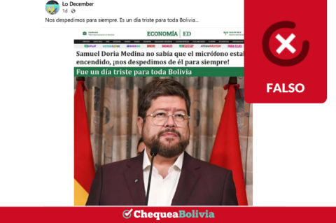 Una captura de la información falsa que circula en las redes sociales. 