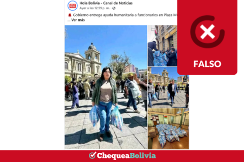 Una captura de la información falsa que circula en las redes sociales. 