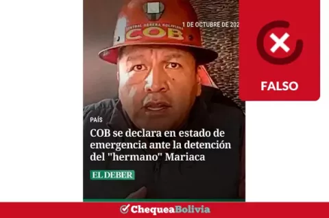 Una captura de la información falsa que circula en las redes sociales. 