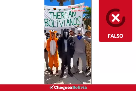 Portada del video generado artificialmente sobre therians en Bolivia.