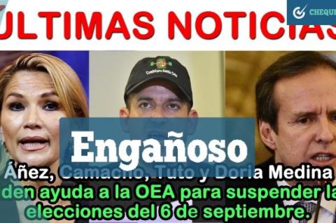 Imagen acusando a las alianzas políticas de acudir a la OEA