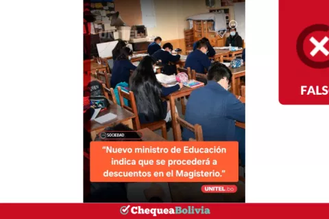 Imagen que circula con información falsa atribuida a Unitel.