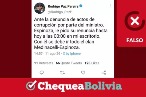 Tuit falso circulando en Facebook 