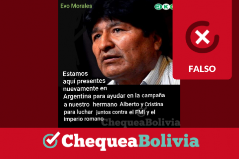 Captura de la cita falsa que se comparte atribuida a Evo Morales. 