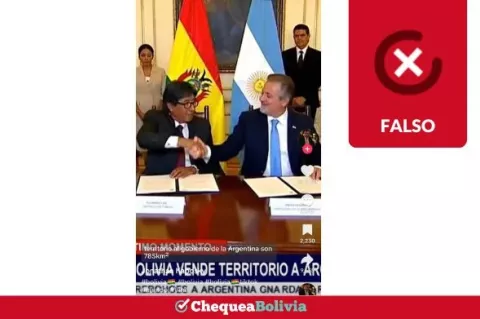 Circula un video falso en el  que se anuncia la venta de territorio de Bolivia a Argentina 