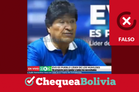 Portada del video generado con inteligencia artificai que usa la imagen de Evo Morales.