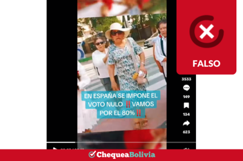 Es falso que en España se haya impuesto el voto nulo con el 80% en las elecciones de Bolivia