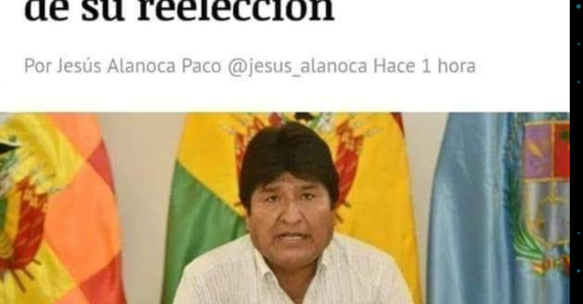 La imagen con logos de El Deber sobre declaraciones del presidente Evo Morales. 