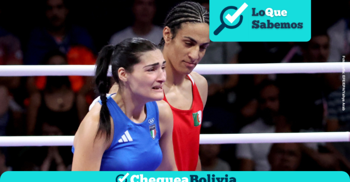 El debut de Imane Khelif  contra la italiana Angela Carini. Foto: EFE/EPA/Yahya Arab